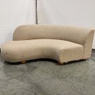 Open Box: Laurent Right Arm Sofa - Performance Marled Basketweave Camel, Cool Walnut