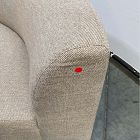 Open Box: Laurent Right Arm Sofa - Performance Marled Basketweave Camel, Cool Walnut