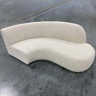 Open Box: Laurent Right-Arm Wedge Chaise - Yarn Dyed Boucle Alabaster, Blonde