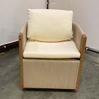 Open Box: Porto Outdoor Swivel Dining Chair - Reef, Alabaster
