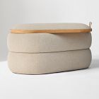 Lumi Upholstered Oval Storage Ottoman