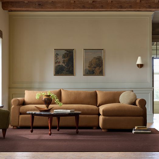 Pierce & Ward Channeled 2-Piece Chaise Sectional (116") by West Elm