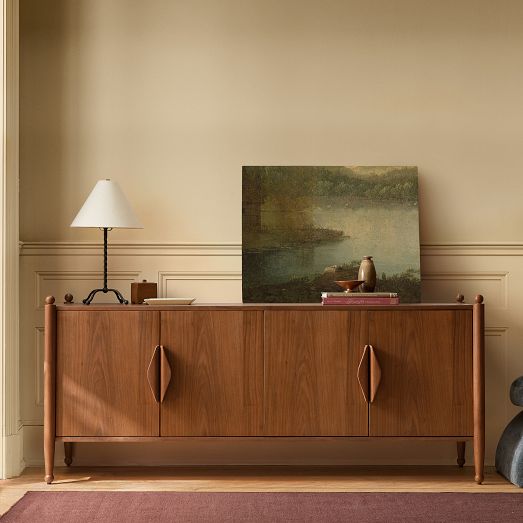 Pierce & Ward Ball Foot Wood Media Console (70") by West Elm