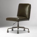 Eliska Armless Leather Desk Chair