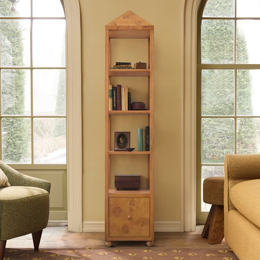 Pierce & Ward Burl Novelty Bookshelf (16") by West Elm