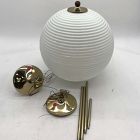 Open Box: Pierce &amp; Ward Glass Pendant (16") - Antique Brass