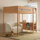 Mid-Century Full Loft Bed w/ Desk
