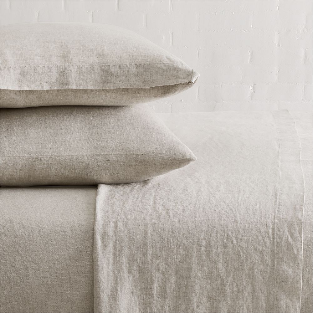 European Flax Linen Sheet Set - King, Natural Flax