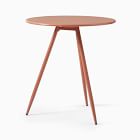 Wren Outdoor Bistro Table (28") &amp; Metal Stacking Chairs Set