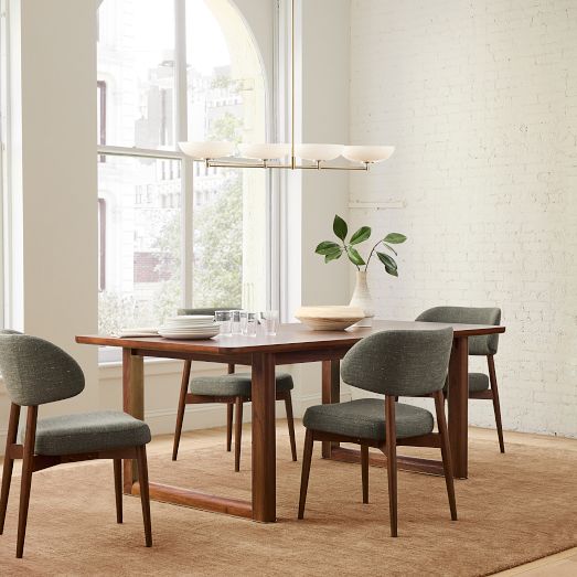 Davies Extendable Wood & Metal Dining Table (78"-98") by West Elm