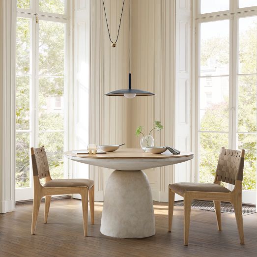 Leona Round Dining Table (48"-60") by West Elm