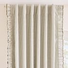 Pinstripe Ruffle Blackout Curtain