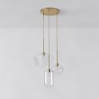 Sculptural 3-Light Multi Chandelier - Clear (22")