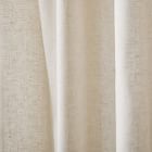 Custom Size Sheer European Flax Linen Curtain - Natural Flax
