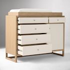 Lina 5-Drawer Narrow Dresser with Removable Topper (48")