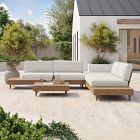 Portside Low Outdoor 3-Piece L-Shaped Sectional w/ Corner Coffee Table (112")