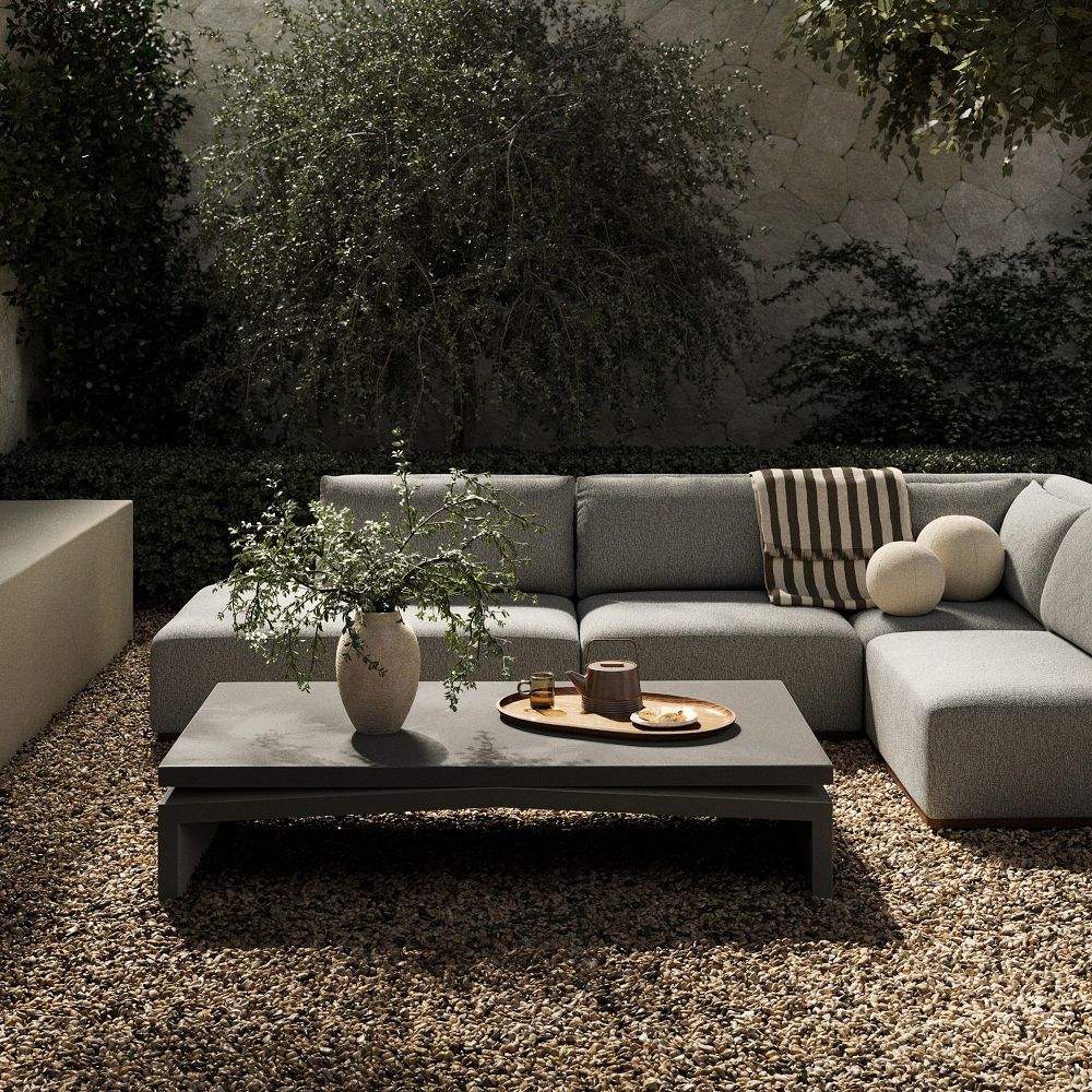 Emmerson Concrete Outdoor Coffee Table (65") by West Elm