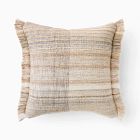 Open Box: Outdoor Natural Fringe Pillow (18" Sq) - Natural