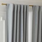 Open Box: European Flax Linen Blackout Curtain (96"W x 108"L) - Chambray Melange