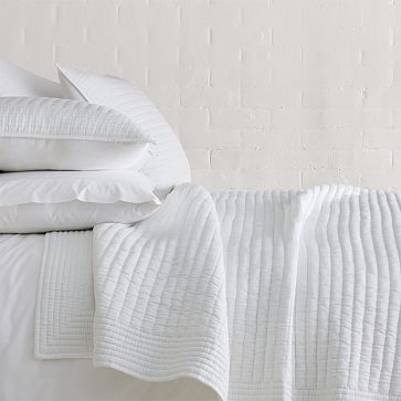 Silky TENCEL™ Pick Stitch Quilt & Shams | West Elm