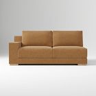 Open Box: Dalton Left-Arm 2 Seater Sofa - Performance Distressed Velvet Honey, Almond