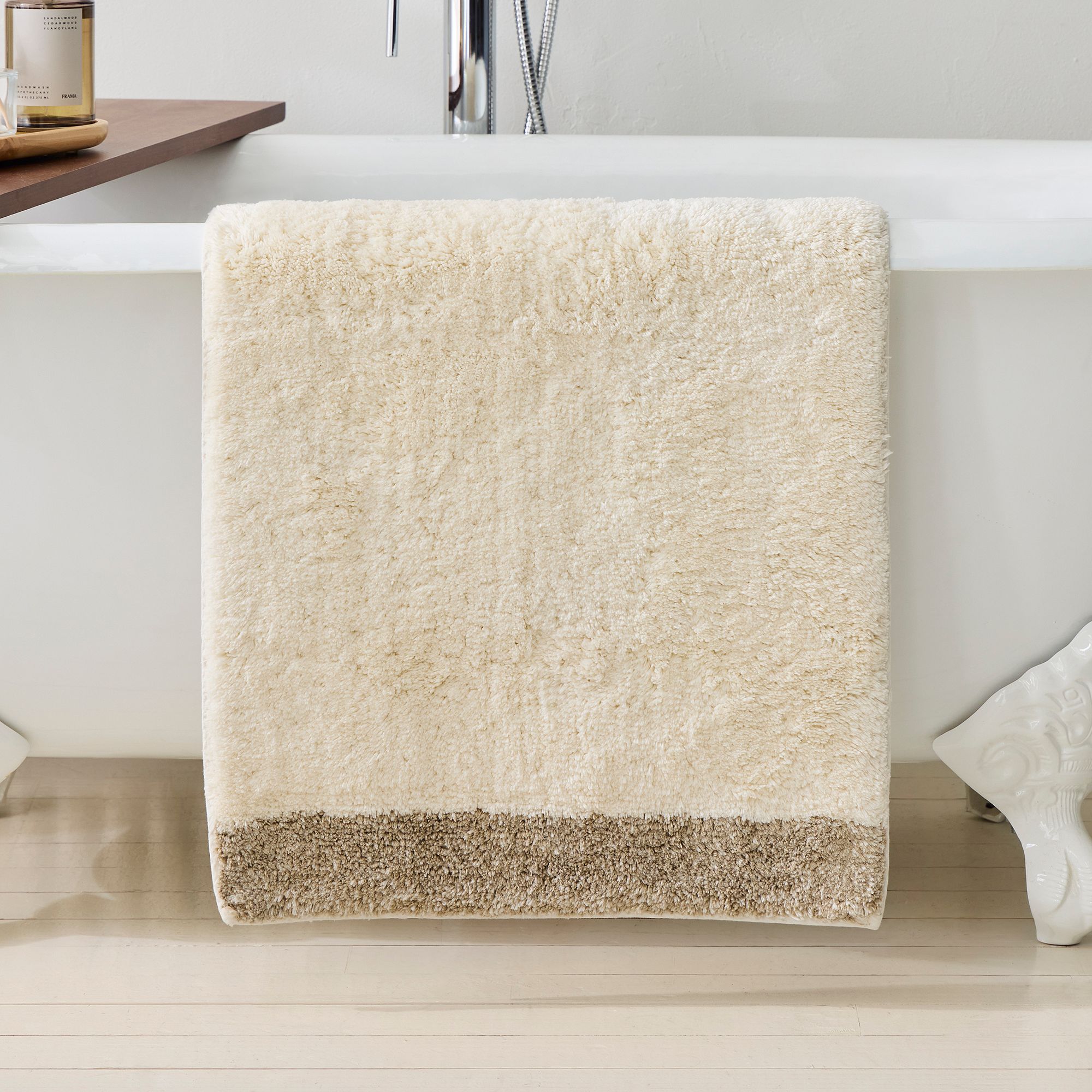 Cotton Linen Bath Mat by West Elm