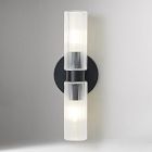 Weston Fluted Glass Double Short Indoor/Outdoor Sconce (16")
