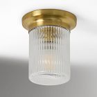 Weston Fluted Glass Flush Mount (5")