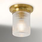 Weston Fluted Glass Flush Mount (5")