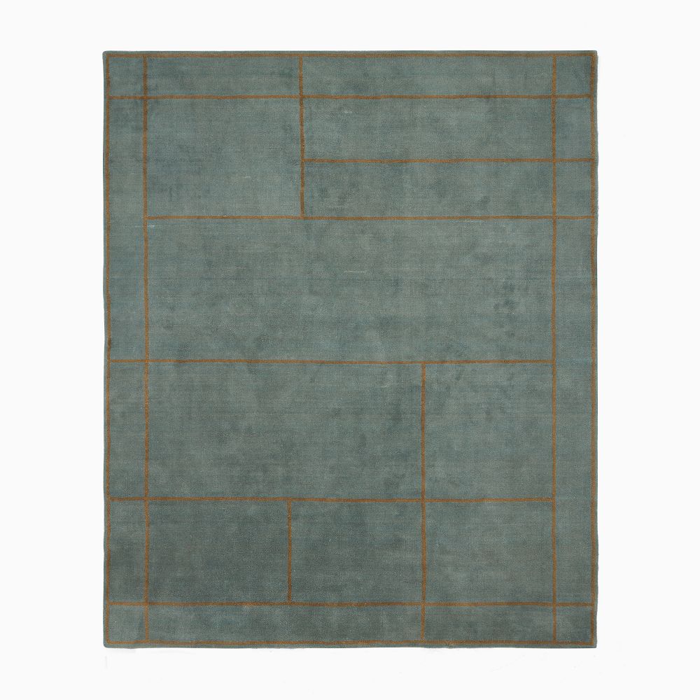 Kelsey Grid Wool Jute Rug by West Elm