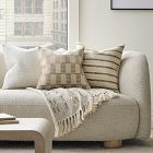 Woven Checker Jute Pillow Cover