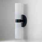 Weston Fluted Glass Double Short Indoor/Outdoor Sconce (16")