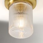 Weston Fluted Glass Flush Mount (5")