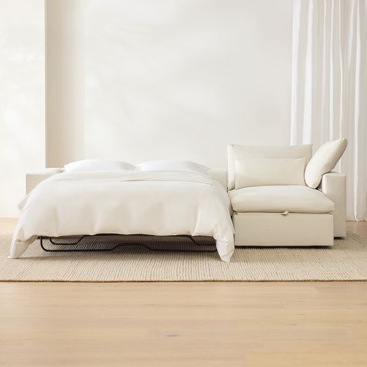 Harmony Modular 2-Piece Sleeper Sectional w/ Storage Chaise (123") by West Elm
