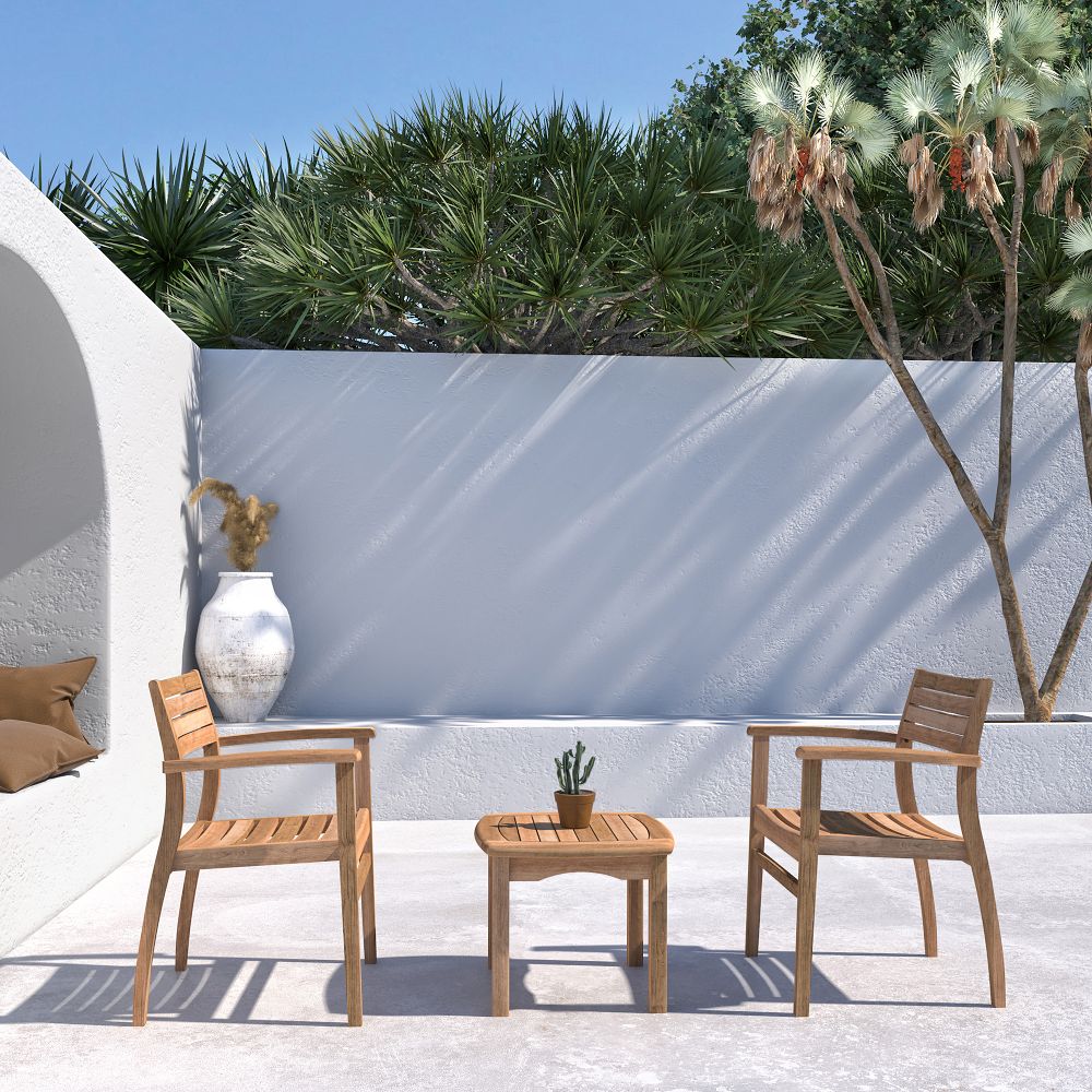 Orelien Teak Outdoor Side Table (20") by West Elm