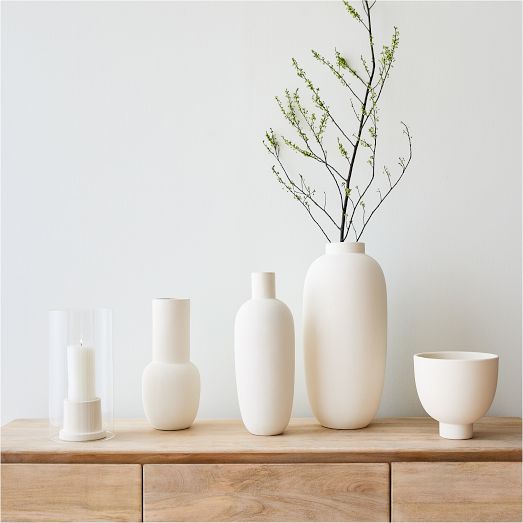 Foundations Whitewash Vases by West Elm