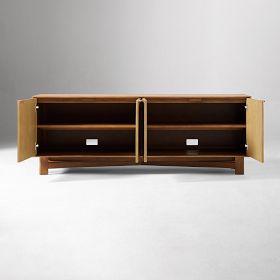 Herman Basket Woven Veneer Media Console 72