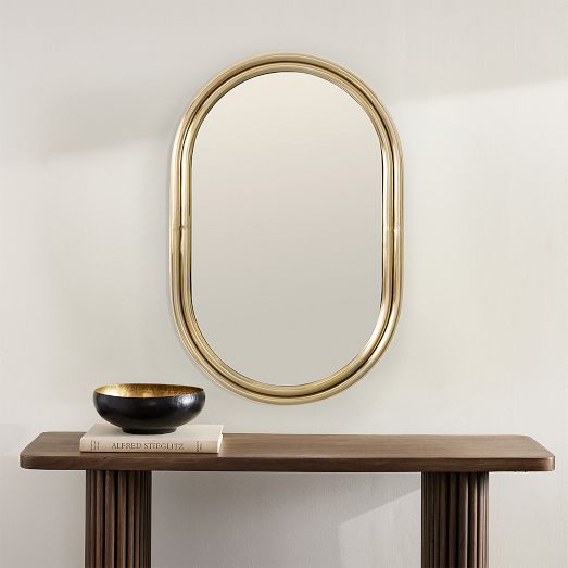 Tubular Metal Wall Mirror | West Elm