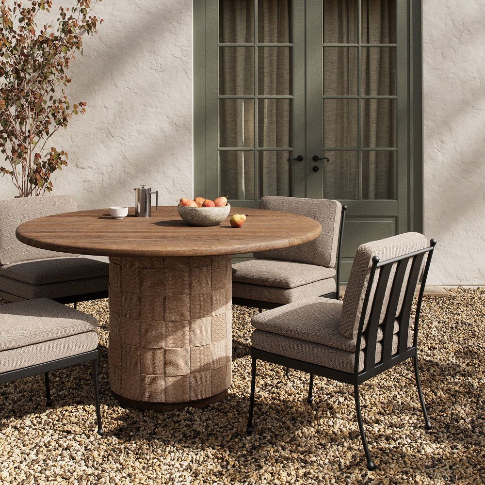 Audric Outdoor Round Dining Table (60") by West Elm