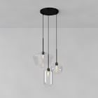 Sculptural 3-Light Multi Chandelier - Clear (22")