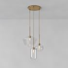 Sculptural 3-Light Multi Chandelier - Clear (22")