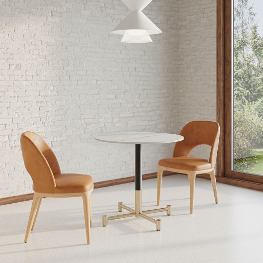 Branch Restaurant Round Dining Table - Porcelain by West Elm