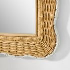 Scallop Rattan Mirror (18"Wx24"H)