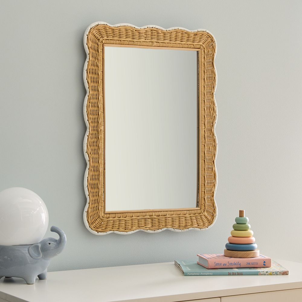 Scallop Rattan Mirror (18"Wx24"H) by West Elm