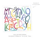 Mej Mej Uppercase Rainbow Letters Peel &amp; Stick Wall Decals
