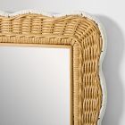 Scallop Rattan Mirror (18"Wx24"H)