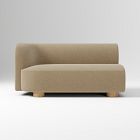 Open Box: Laurent Left Arm Sofa - Performance Marled Basket Weave Camel, Cool Walnut