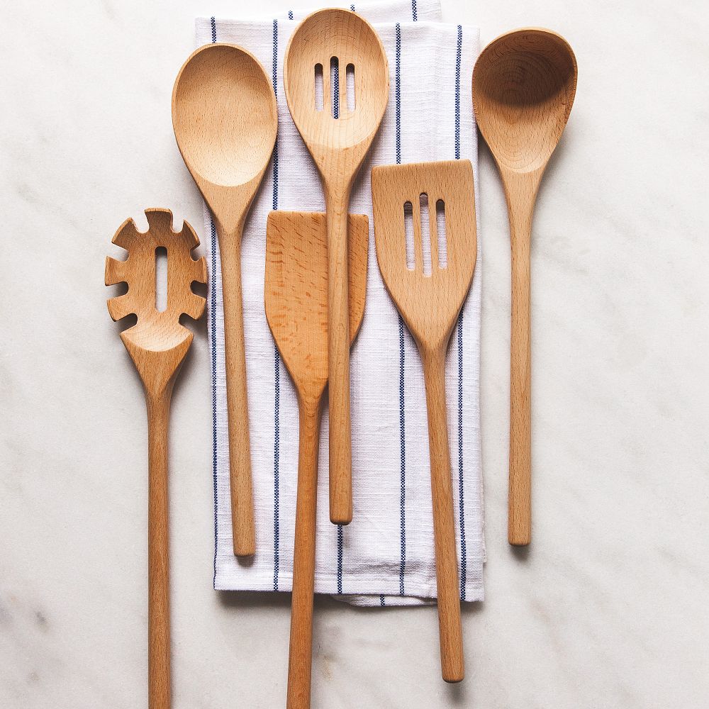 Farmhouse Pottery Essential Kitchen Utensils (Set of 6) - Beech