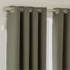 Open Box: European Flax Linen Blackout Curtain with Grommets (48"W x 96"L) - Balsam Green