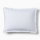 Open Box: European Flax Linen Ruffle Sham, Standard - White